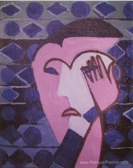 Triste tête féminine