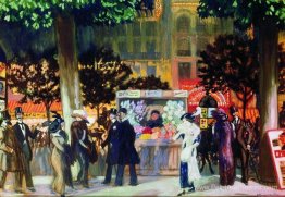 Boulevard Paris la nuit