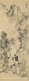 Paysage avec un voyageur solitaire