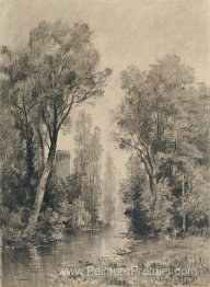 Château surplombant une rivière