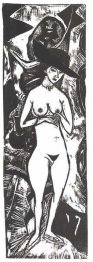Nude femelle avec un chapeau noir