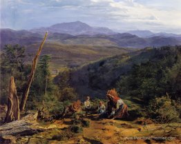 Paysage de Wienerwald avec château de Wildegg