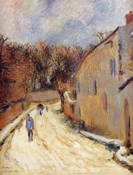 Osny, rue de Pontoise, hiver
