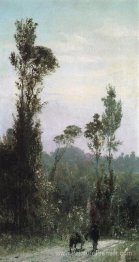 Paysage italien avec un paysan