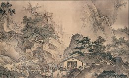 Paysage de quatre saisons (printemps?)