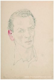 Autoportrait avec une oreille rouge
