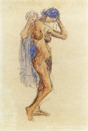 Modèle nu avec draperie
