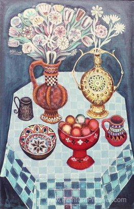 Nature morte avec des pommes rouges