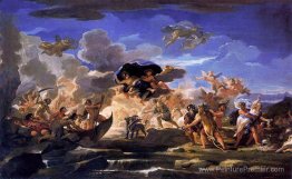 Scène mythologique avec le viol de la proserpine