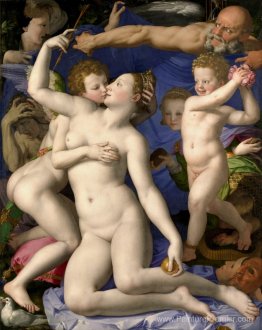 Une allégorie avec Vénus et Cupidon