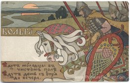 Bogatyr Volga. Illustration pour l'épopée "Volga"