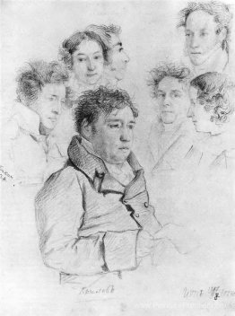 Ivan Krylov parmi les artistes