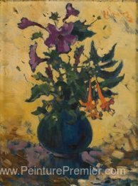 Nature morte avec Hibiscus et Fuchsias