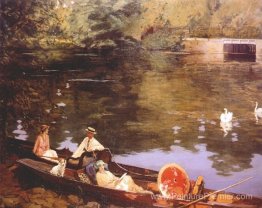 Sutton Courtenay, (été sur la rivière ou le quai)