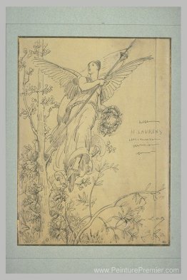Frontispice avec femme ailée