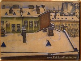Les toits sous la neige