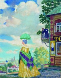 La femme du marchand sur la promenade