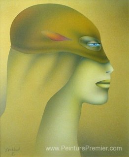 Femme avec masque