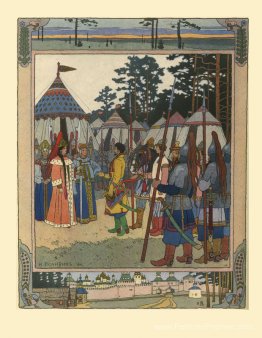 Illustration de l'histoire de la fée russe "Maria Morevna"