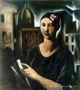 La beauté de Sestiere. Femme à fleur
