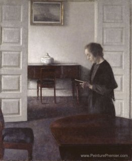Intérieur avec une dame de lecture