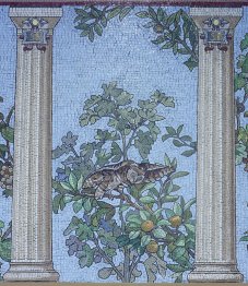 Mosaïque - salle à manger de la bibliothèque Sainte-Barbe, Paris