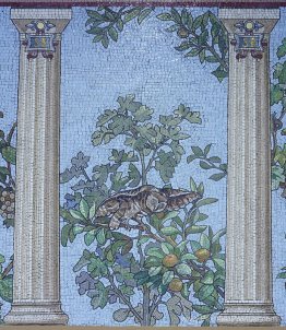 Mosaïque - salle à manger de la bibliothèque Sainte-Barbe, Paris