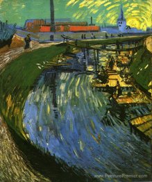 Le canal Roubine du Roi avec une laveuse