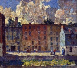 Une rangée de immeubles