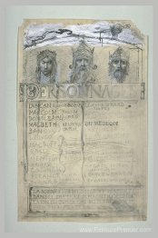 ProJet de frontispice pour Macbeth Orné de Trois Têtes Couronnés