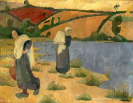 Laveuse à la rivière Laita, près de Pouldu
