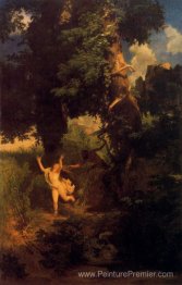 Syrinx fuyant l'assaut de Pan