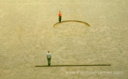 Semi-cercle en ligne droite