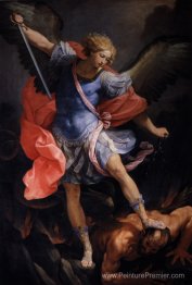 L'archange Michael bat Satan