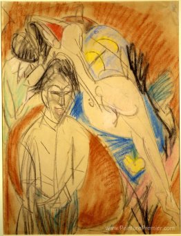 Homme et femme nue