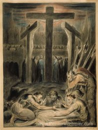 Les soldats jettent des lots pour les vêtements du Christ