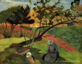 Paysage avec deux femmes breton