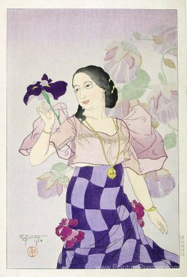 Portrait d'une femme chamorro - Violet