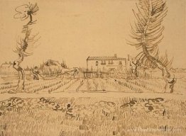 Laboureur dans les champs près d'Arles