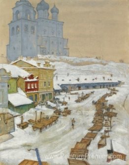 Pskov. Le marché des poissons.