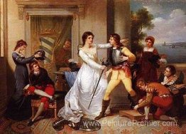 Dona Filipa de Vilhena Knighting ses fils