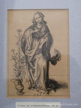 Gravure sur le cuivre de l'Annonciation