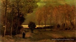 Paysage d'automne au crépuscule
