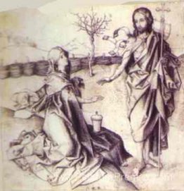 Notre Sauveur apparaissant à Mary Magdalene dans le jardin