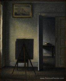 Intérieur avec le chevalet de l'artiste