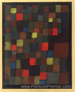 Abstraction Couleur harmonie dans les carrés avec des accents Ve