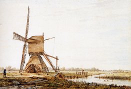 Paysage avec moulin à eau