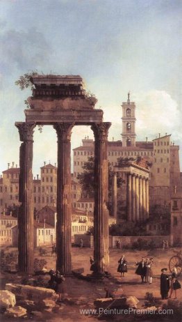 Rome: Ruines du forum, regardant vers le Capitole