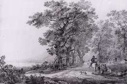 Paysage avec forêt