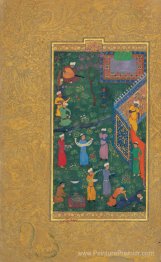 Sultan Hossein Mirza en promenade (partie gauche)